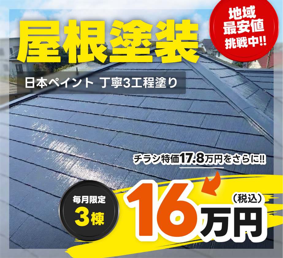 屋根塗装16万円