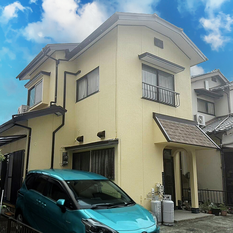 福岡県糟屋郡粕屋町F様邸 屋根葺き替え・外壁塗装リフォーム工事